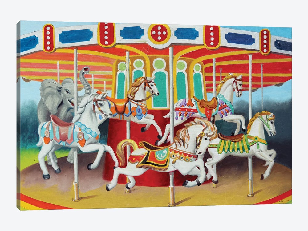 Merry Go Round by D. "Rusty" Rust 1-piece Canvas Art Print