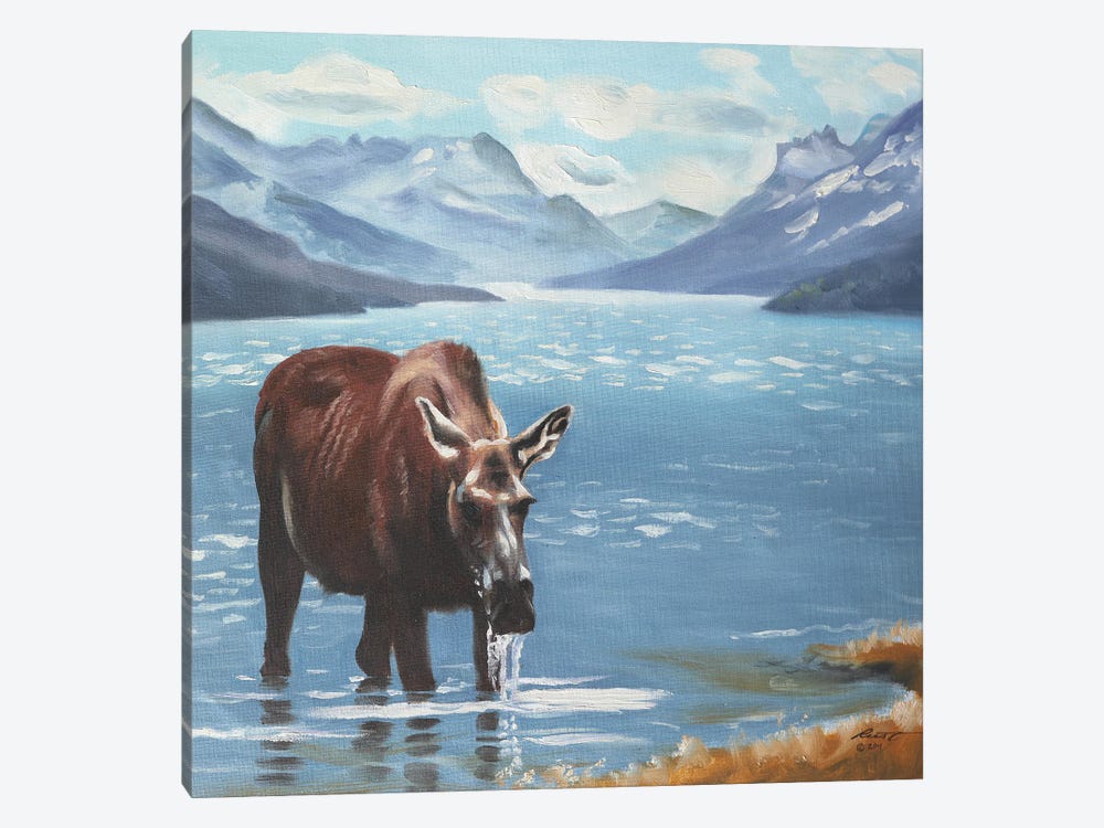 Moose by D. "Rusty" Rust 1-piece Canvas Print