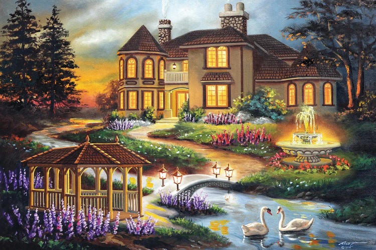 Mute Swans by D. "Rusty" Rust wall art