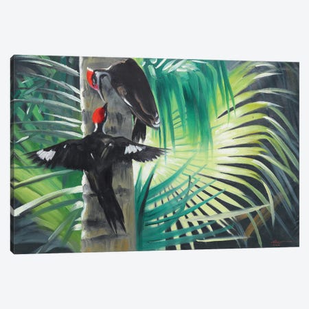 Pileated Woodpecker Canvas Print #RSR554} by D. "Rusty" Rust Canvas Artwork
