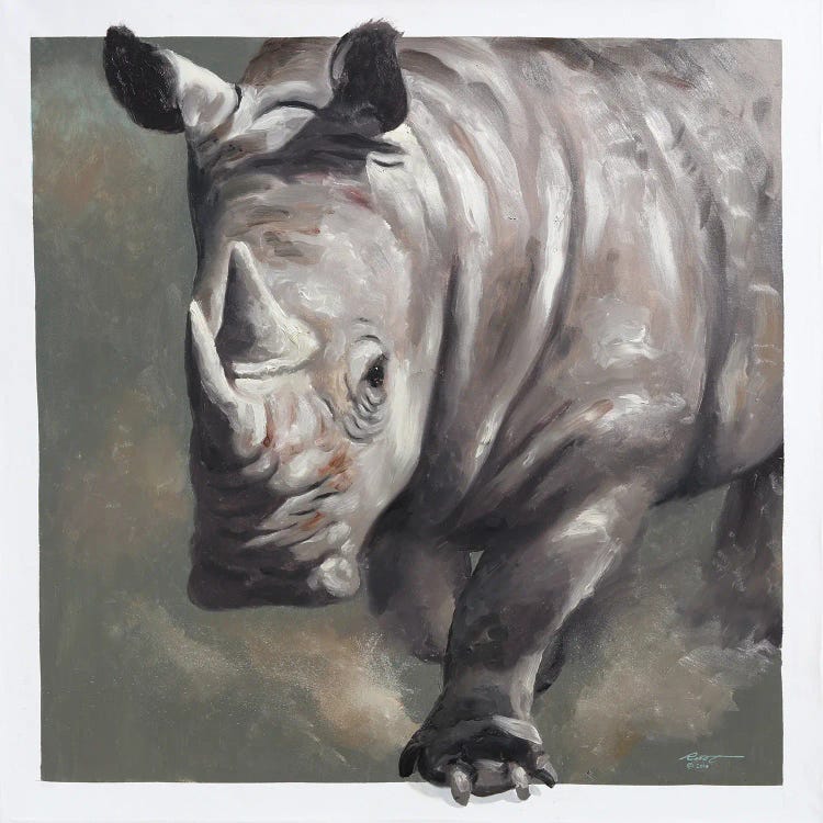 Rhino by D. "Rusty" Rust wall art