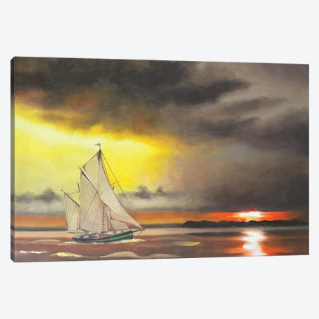 Sailboat Canvas Print #RSR562} by D. "Rusty" Rust Canvas Artwork