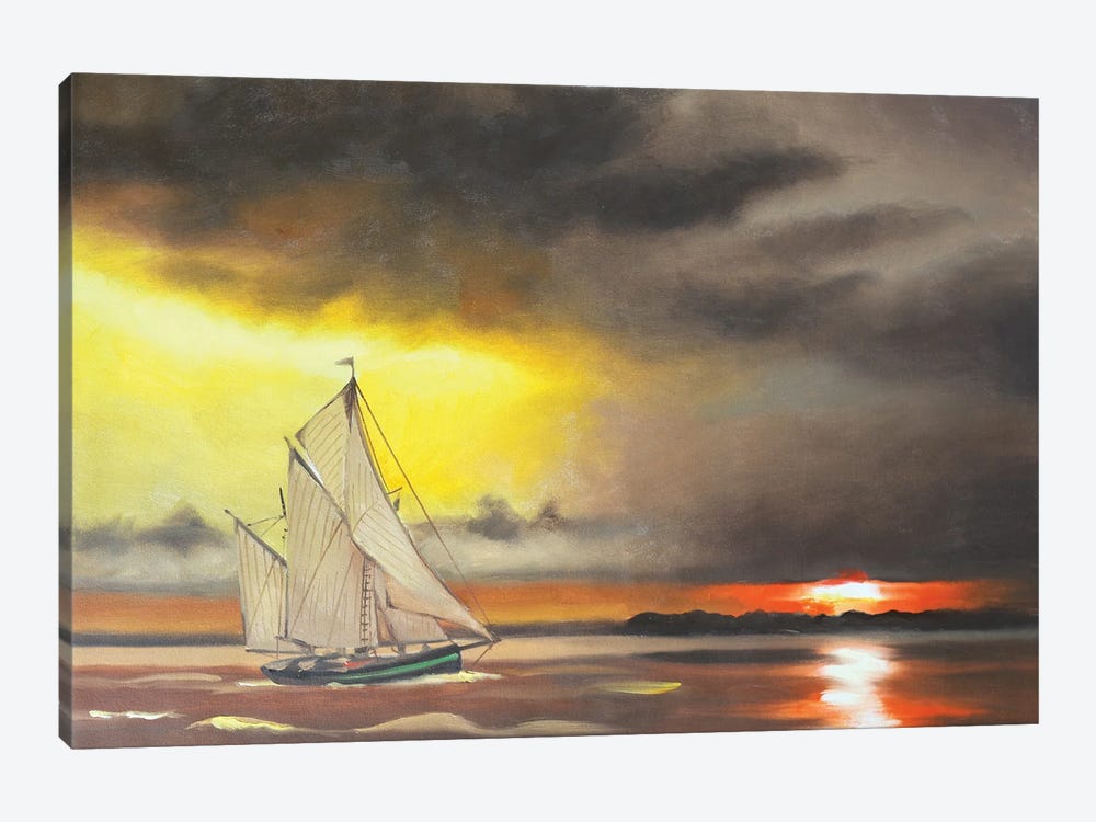 Sailboat by D. "Rusty" Rust 1-piece Canvas Print