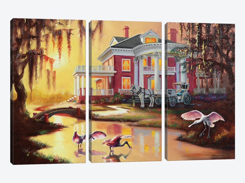 Southern Dream by D. "Rusty" Rust 3-piece Canvas Artwork
