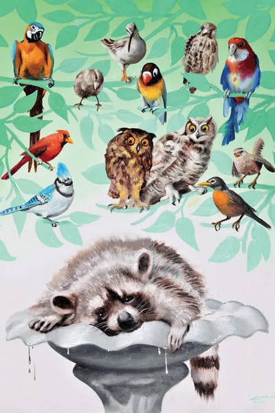 Raccoons: Summer Slumber by D. "Rusty" Rust