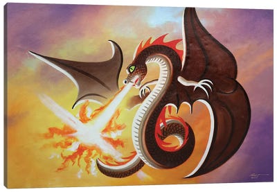 Sun Dragon Canvas Art Print - D. "Rusty" Rust