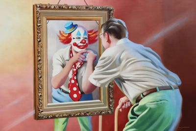 The Mirror by D. "Rusty" Rust framed wall art