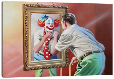 The Mirror Canvas Art Print - Entertainer Art