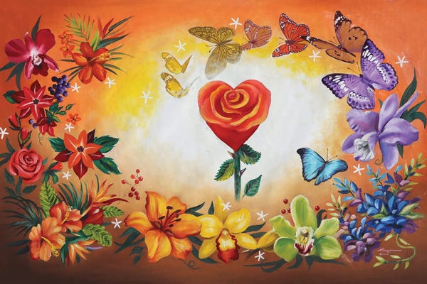 Butterflies and Flowers: The Rose by D. "Rusty" Rust
