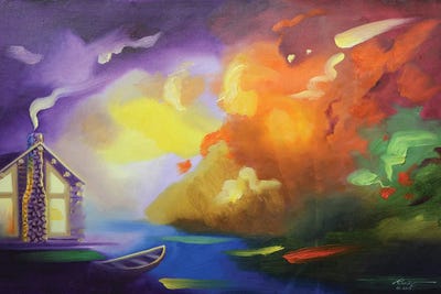 Cabin Abstract by D. "Rusty" Rust art print