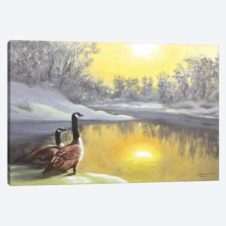Canada Geese III Canvas Print #RSR603} by D. "Rusty" Rust Canvas Print