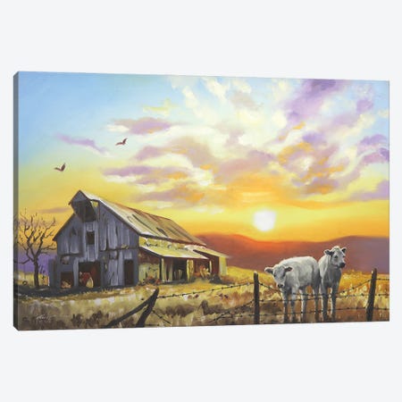 Cattle Canvas Print #RSR605} by D. "Rusty" Rust Canvas Wall Art