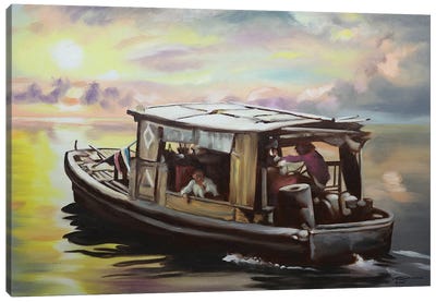 China Boat II Canvas Art Print - D. "Rusty" Rust