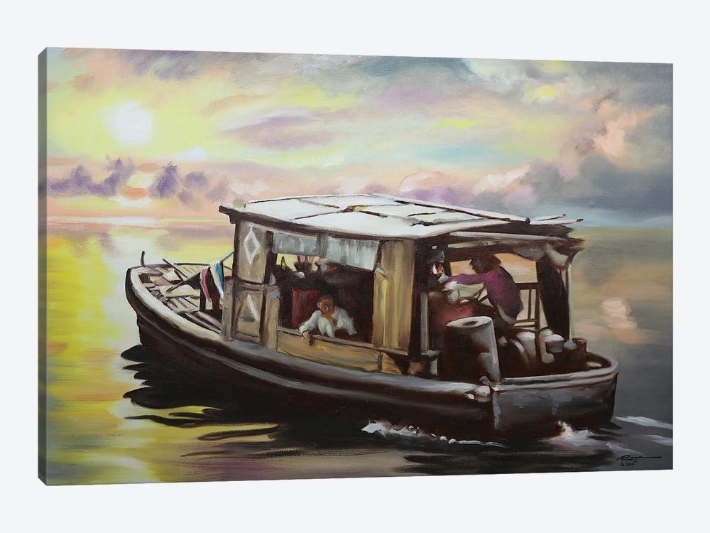 China Boat II by D. "Rusty" Rust 1-piece Canvas Artwork