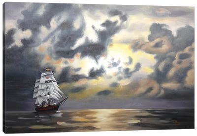Clipper Ship III Canvas Art Print - Gull & Seagull Art