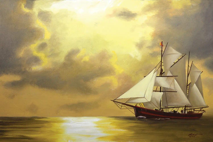 Clipper Ship V by D. "Rusty" Rust wall art