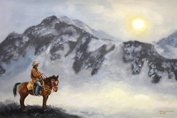 Cowboy Canvas Wall Art by D. 