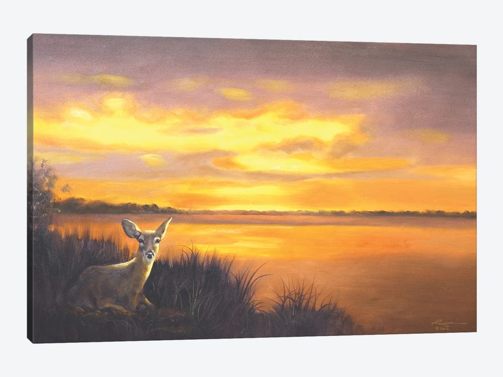 Deer V by D. "Rusty" Rust 1-piece Canvas Print