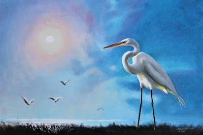 G W Egret by D. "Rusty" Rust art print