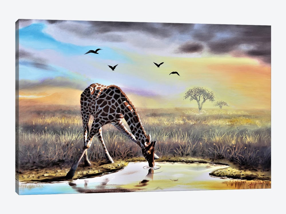 Giraffe by D. "Rusty" Rust 1-piece Canvas Artwork