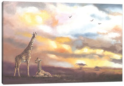 Giraffes Canvas Art Print - D. "Rusty" Rust
