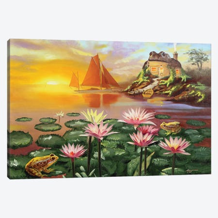 Frog Cabin Canvas Print #RSR63} by D. "Rusty" Rust Canvas Artwork