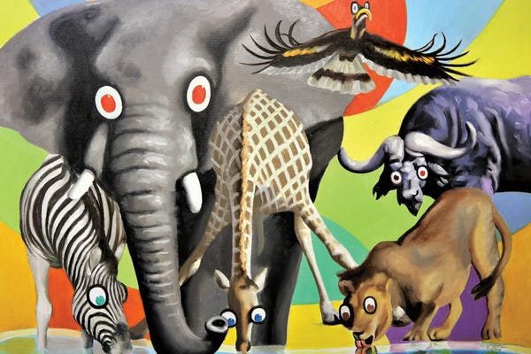 Zebras: Happy Hour AF by D. "Rusty" Rust