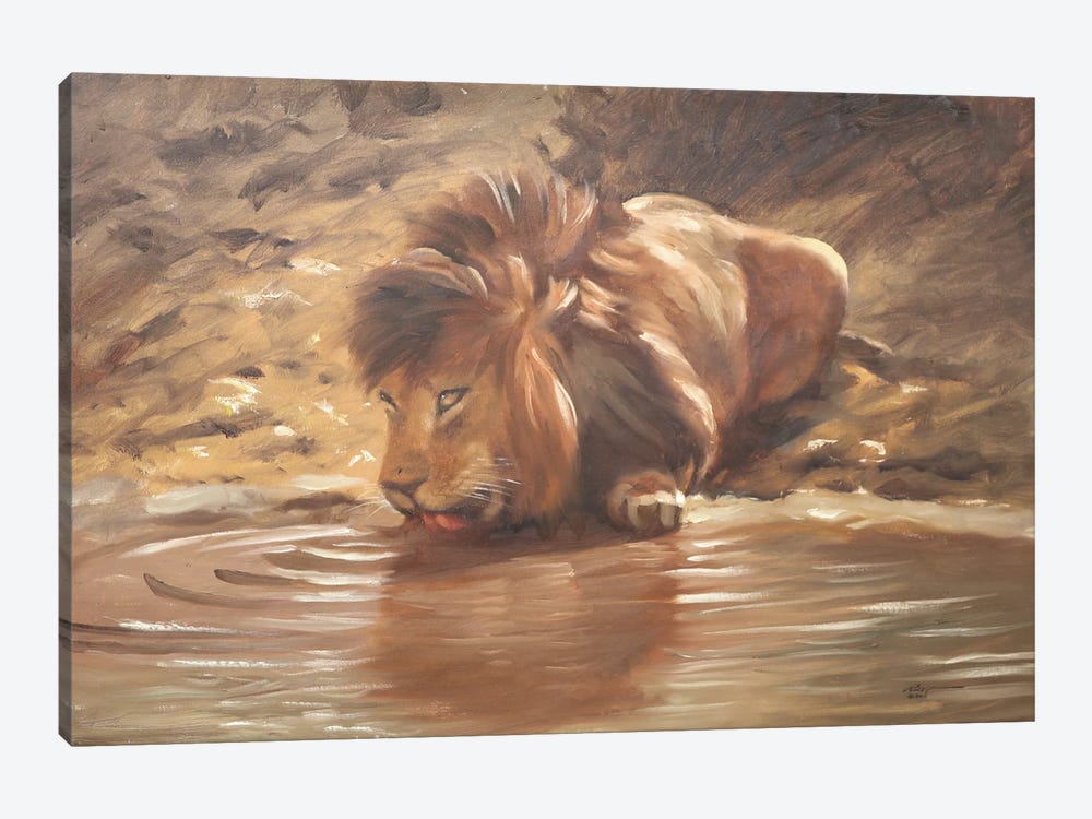 Lion IV by D. "Rusty" Rust 1-piece Canvas Print