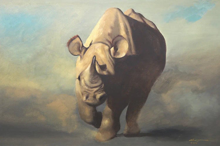 Rhino II by D. "Rusty" Rust wall art
