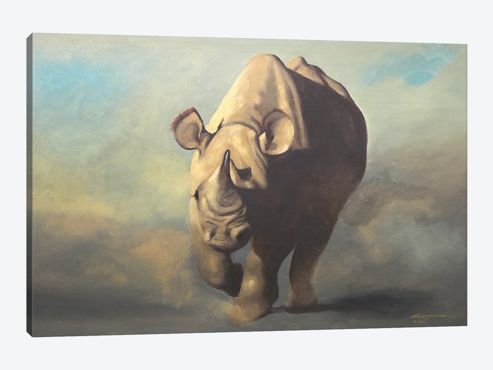 Rhino II by D. "Rusty" Rust 1-piece Canvas Print