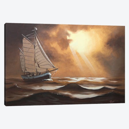 Sailboat III Canvas Print #RSR665} by D. "Rusty" Rust Canvas Artwork