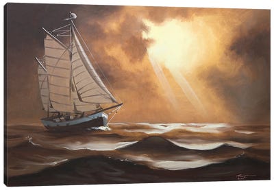 Sailboat III Canvas Art Print - D. "Rusty" Rust