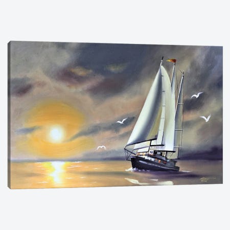 Sailboat VII Canvas Print #RSR669} by D. "Rusty" Rust Canvas Print