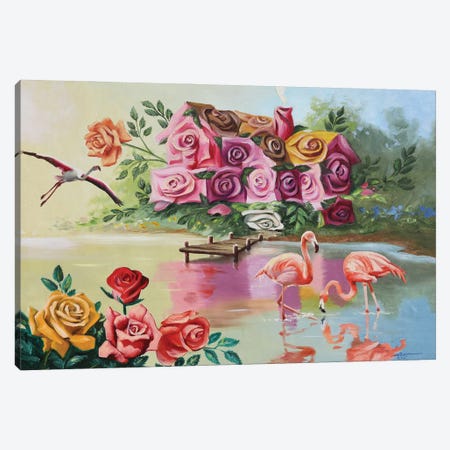 Rose Cottage - Illusion Canvas Print #RSR67} by D. "Rusty" Rust Art Print