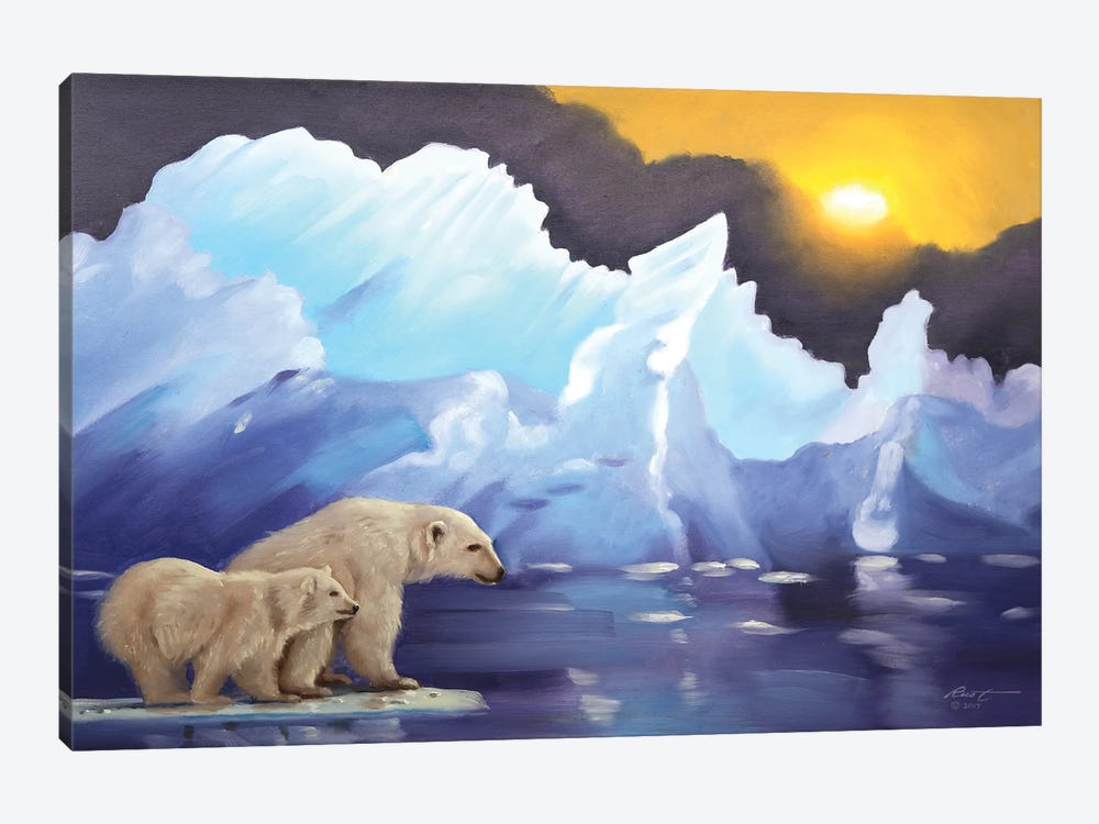 Polar Bears by D. "Rusty" Rust 1-piece Art Print