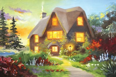 Cabin In The Country by D. "Rusty" Rust art print