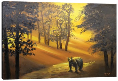 Unbearable Canvas Art Print - Brown Bear Art
