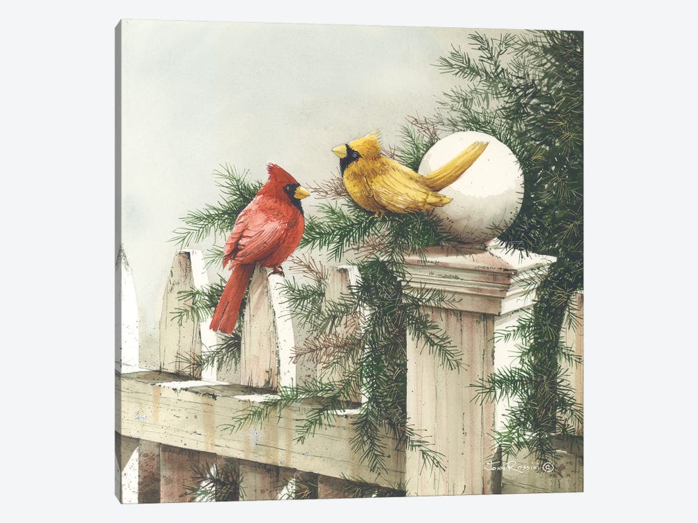 The Fence Sitters by John Rossini 1-piece Canvas Art
