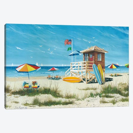 Beach Colors Canvas Print #RSS1} by John Rossini Canvas Artwork