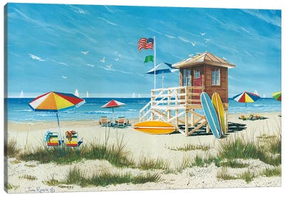 Beach Colors Canvas Art Print - Large Coastal Art