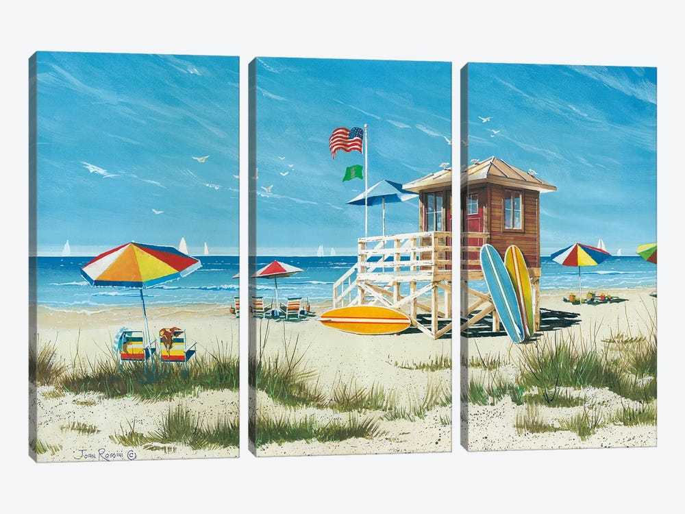 Beach Colors by John Rossini 3-piece Canvas Art