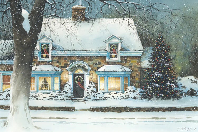 Snow Softly Falling by John Rossini wall art