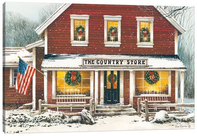 Country Christmas Canvas Art Print