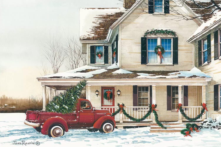 Preparing for Christmas by John Rossini wall art