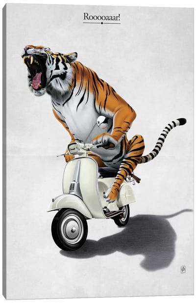 Rooooaaar! I Canvas Art Print - Tiger Art