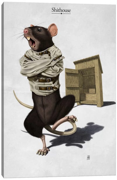 Shithouse Canvas Art Print - Rats