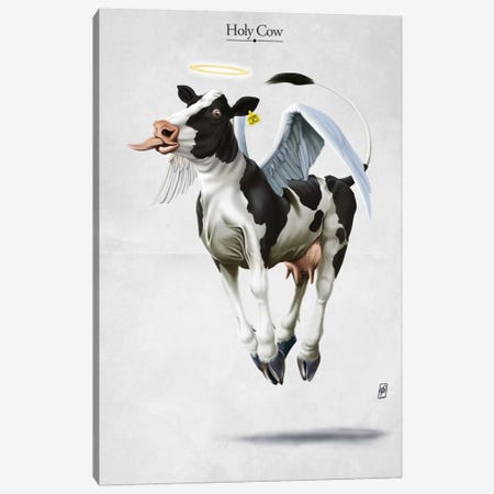 Holy Cow Canvas Print #RSW116} by Rob Snow Canvas Art
