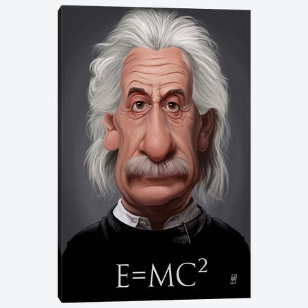 Albert Einstein (E=MC2) Canvas Print #RSW121} by Rob Snow Canvas Wall Art