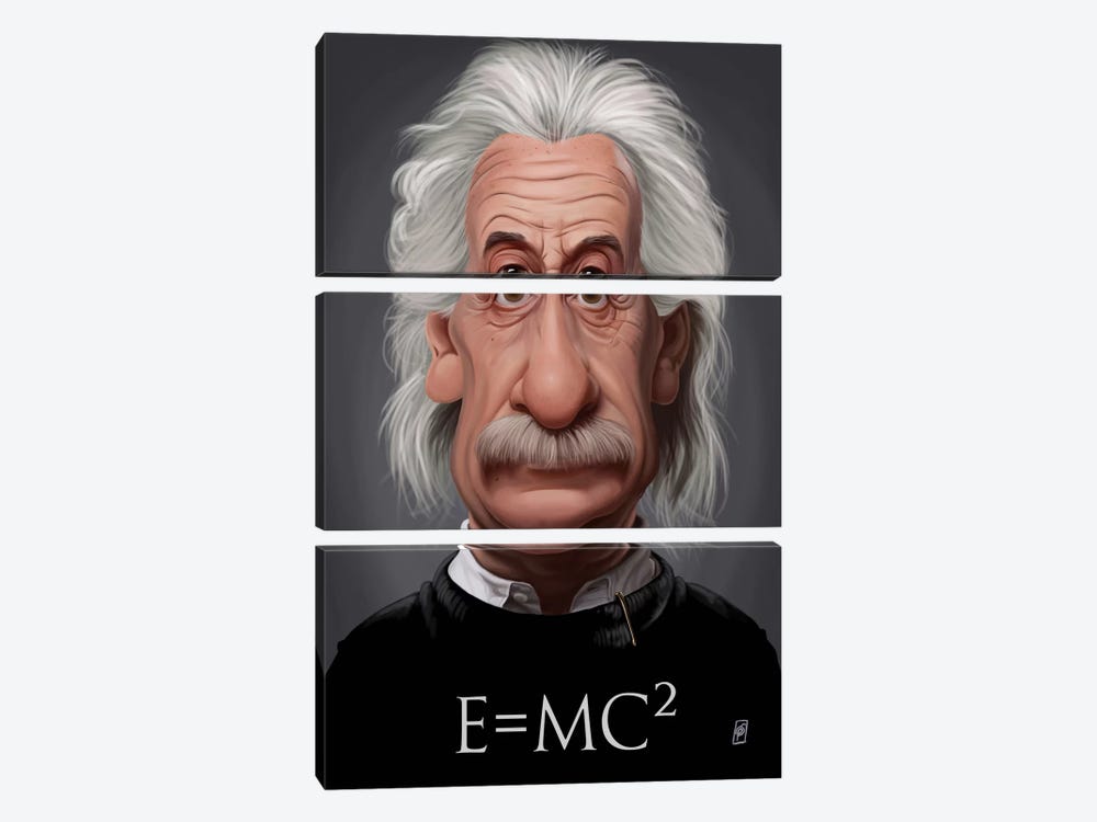 Albert Einstein (E=MC2) by Rob Snow 3-piece Canvas Print