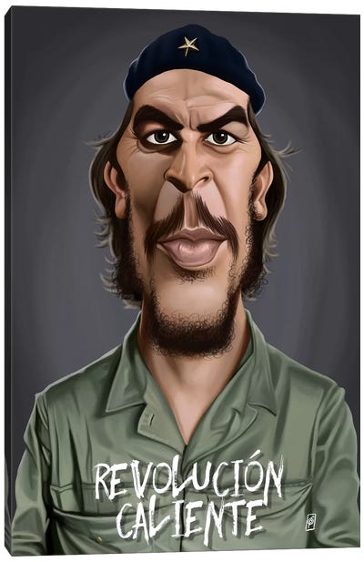 Che Guevara (Revolucion Caliente) Canvas Art Print - Caricature Art